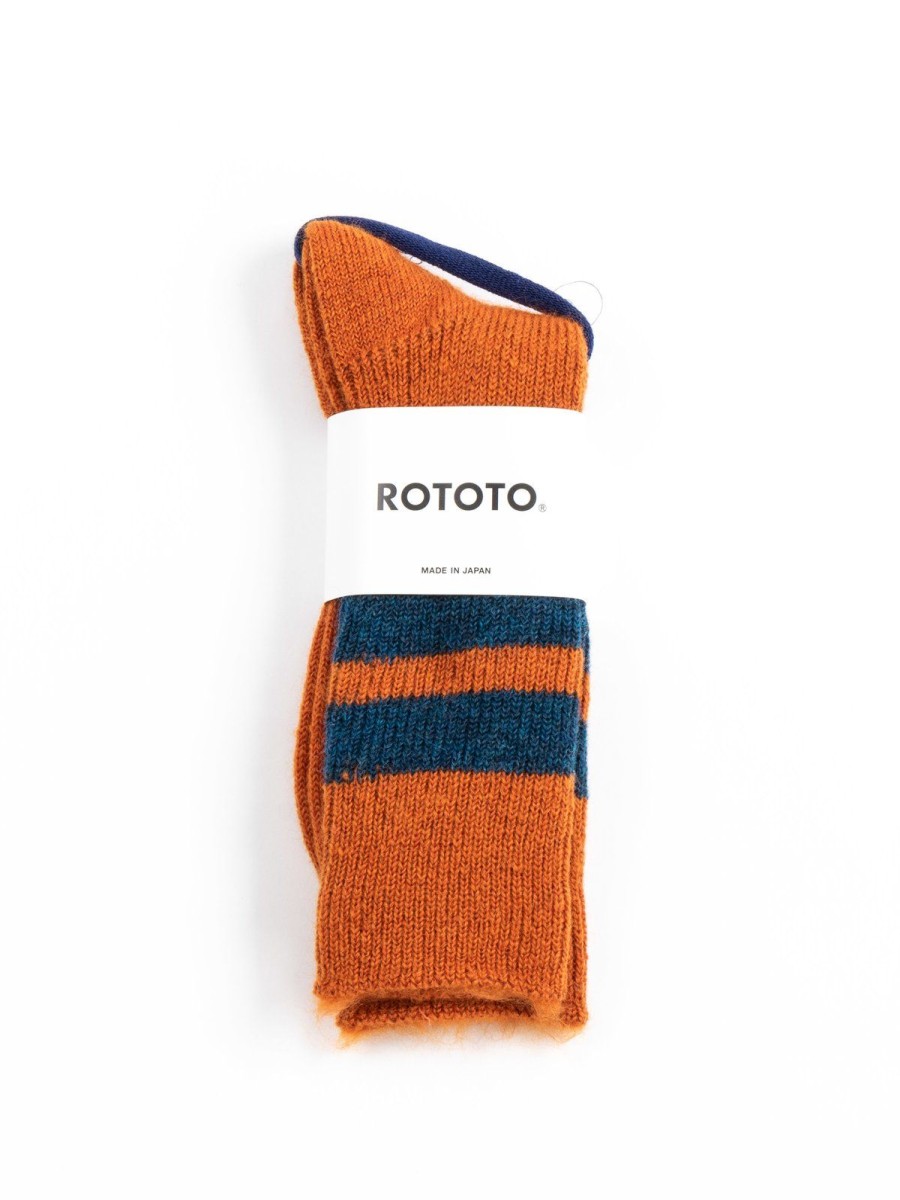 RoToTo Brush Mohair Crew Socks Orange | Socks