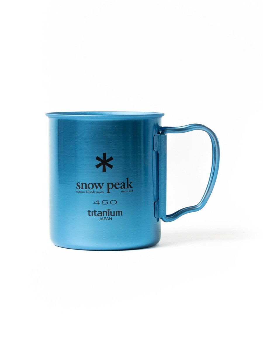 Snow Peak Titanium Single Wall 450 Mug Blue | Camping & Outdoor